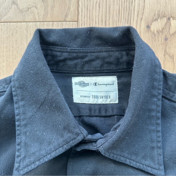 Harley-Davidson x Champion by Todd Snyder Harley-Davidson Shop Shirt in Black - Picture 4 of 16